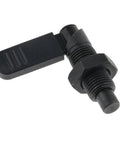 Black Spring Loaded Latch Pin with Lock Nut Quick Release Indexing Plunger for Inserting and Extracting Pins M16x10mm