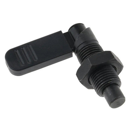 Black Spring Loaded Latch Pin with Lock Nut Quick Release Indexing Plunger for Inserting and Extracting Pins M16x10mm