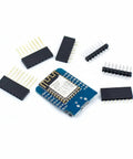 Five Pack D1 Mini NodeMCU ESP8266 ESP-12F WiFi Dev Board Bundle For Arduino IDE And WeMos D1 Mini, Tiny Lua Wireless Module shown