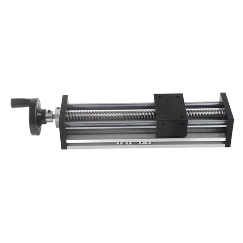 Beefy 200mm Linear Guide Rails for 2 Axis Manual Sliding Table for 3D Printers and CNC Machines with Ball Bearing Linear Motion System and Hand Crank Locking, aluminum alloy