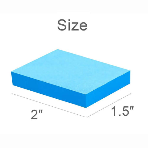 Mini Sticky Notes One Point Five By Two Inches Bright Colors Self Stick Pads size dimensions on display