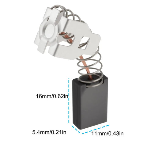 Heavy Duty 4 Piece Carbon Motor Brushes Replacement 326795 Compatible With Hilti TE 7C Power Tool with dimensions shown