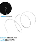 Pro Grade 14 Inch Silver Plated Gold Plated Alloy Solder Wire For Jewelry Making And Electronics Low Temperature Hard Weld 0.88mm Diameter 35cm Length With 50 To 70 Percent Silver Content For Repairs, showing a coiled silver wire with diameter and length details.