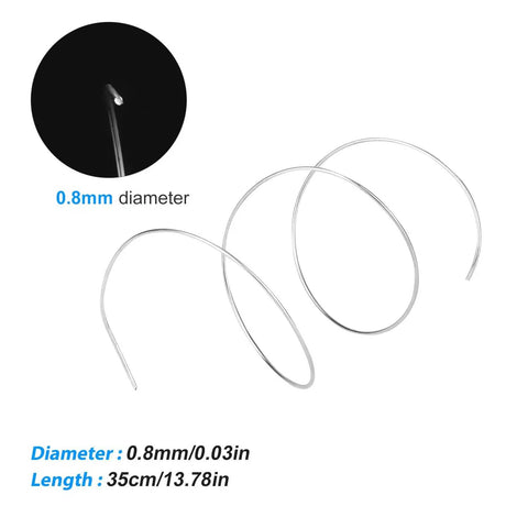 Pro Grade 14 Inch Silver Plated Gold Plated Alloy Solder Wire For Jewelry Making And Electronics Low Temperature Hard Weld 0.88mm Diameter 35cm Length With 50 To 70 Percent Silver Content For Repairs, showing a coiled silver wire with diameter and length details.