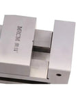 Close-up view of a Heavy Duty Precision CNC Machine Vise with robust steel jaws for secure milling and lathe operations.