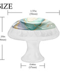 Game Changer 4 Pack Round Cabinet Knobs With Sleek Marble Look In Green Purple Gold And White Includes Heavy Duty Screws For Quick Swaps On Dressers Cupboards And Wardrobes Fast, size 1.37in diameter