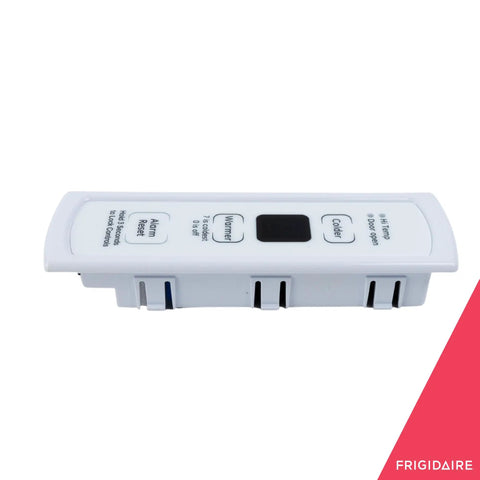 Replacement User Control And Display Board For Freezers Model 297370604 White Frigidaire OEM Part, side view.