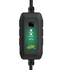 Dead Simple 16 Amp Level One Portable Ev Charger with digital screen and buttons for adjusting charging settings.