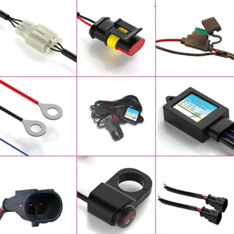 Wiring Harness Switch Kit For Motorcycle LED Lights With 3 Modes Always On Strobe Left Right Flash Upgrade IC Intelligent Control Driving Lights System