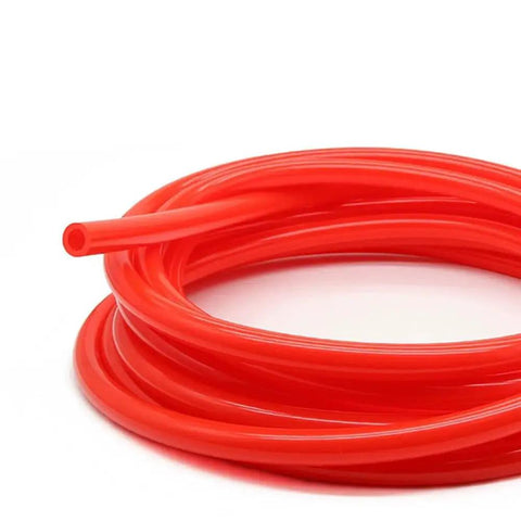 Red Silicone Vacuum Hose One Eighth Inch ID 3mm, 10 Feet Long, 130 PSI Max, High Temperature Range -76F to 374F, Reinforced 2mm Wall