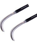 Two Pack Manganese Weeding Sickle Tool Set Durable Handheld Cutter For Efficient Harvesting And Gardening With Comfortable Non Slip Grip