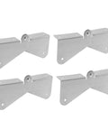 4 Pack Gutter Downspout Extension Hinge Flip Up Stainless Steel For Rectangle And Square Downspouts, front view.