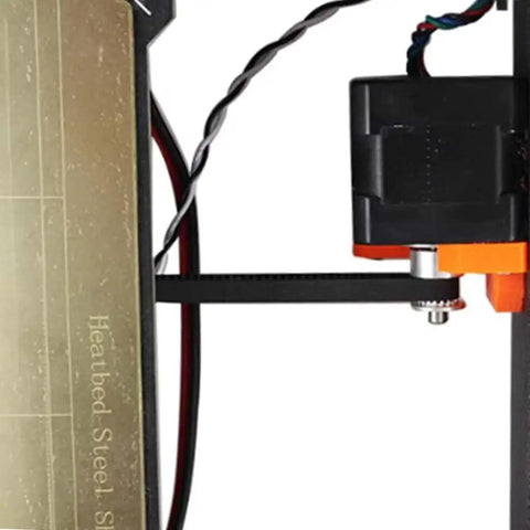 Sick 42 Stepper Motors Kit With Durable 320mm Z-Screw And Smooth Coupler For Upgrade Your 3D Printer Builds Perfectly On Most Machines, close-up mounted on heated bed