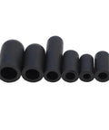 Solid 100pc Rubber Vacuum Cap Kit For Carburetor And Manifold Hose Ends Assortment Set To Keep Dust Out And Save Your Ride, black 20mm caps