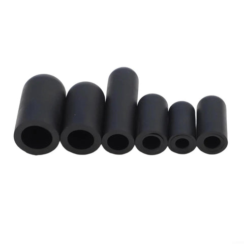 Solid 100pc Rubber Vacuum Cap Kit For Carburetor And Manifold Hose Ends Assortment Set To Keep Dust Out And Save Your Ride, black 20mm caps