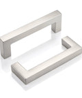 Six Pack Three And A Half Inch Cabinet Pulls Stainless Steel Kitchen Handles Brushed Nickel Durable Rust Resistant Hardware For Cabinets Drawers And Dressers