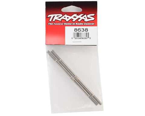 5Mm Steel Toe Links For 1/10 Scale E-Revo VXL RC Car Front Or Rear Fit Silver Finish Durable Replacement Upgrade Part For High Performance RC Hop-Hops Kit, Traxxas package