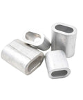 Heavy Duty Aluminum Cable Ferrules And Crimp Loop Sleeves Built Rock Solid Wire Rope Termination Hella Durable Aluminum sleeves pack