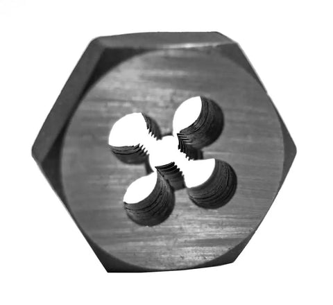 Beefy Pro Grade High Carbon Steel Fractional Hex Die One Quarter Inch By Twenty NC For Precision Threading, One Inch Across Flats