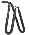 Heavy-Duty Bike Surfboard Carrier Bracket For Ride-Ready Trips, Adjustable black mount with hooks and aluminum frame