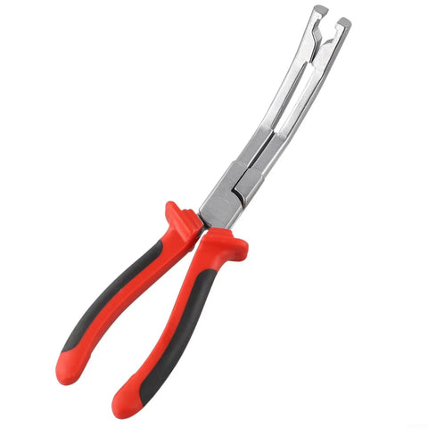 9 Inch Long Reach Hose Clamp Pliers With Flexible Wire Shaft For Diesel Engines, Tight Spaces Tool Kit A Model 0-75mm Soft Grip Handles And Effortless Removal Plus Installation Experience, red black handles
