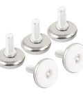 Set of 30 Piece Adjustable Furniture Leveler Pads to Kick the Wobble Out of Your Tables and Dressers with Scratch Proof Plastic Discs.
