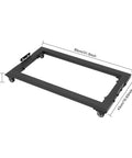Two Pack Heavy Duty Furniture Dollies, Each 330 Lb Capacity With Locking Casters, Rustproof Steel Frame, Durable Moving Helpers For Couches, Appliances, And Large Furniture, 80cm black frame