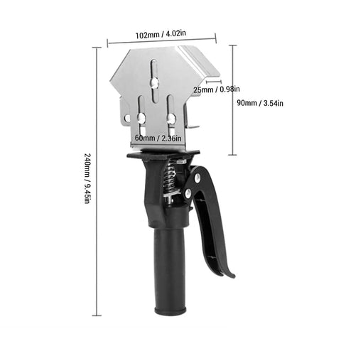 Built Tough Right Angle Corner Clamp For Woodworking, Heavy Duty Stainless Steel 90 Degree Clamp With Quick Fix Push Type Handle shown.