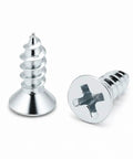 #6 X 1/2 Zinc Plated Flat Head Wood Screws Featuring Phillips Drive in 100 Pack, carbon steel for indoor use.