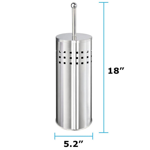 Multi Drain Toilet Plunger With Holder For Bathroom And Bathtub Quick Dry Chrome Finish Easy Storage Canister Sturdy Steel Handle