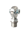 Heavy Duty Xmr16 Male Rose Joint With 1 Inch Bore And 1 25 Inch Thread for smooth oscillating linkage systems, silver metal finish.