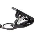 Plug Straight In Hall Effect Accelerator Throttle Pedal With Zero To Five Volt Analog Output For Electric Cars And Golf Carts Delivers Dead Smooth Throttle Response All Week Long, shown from side with cable.