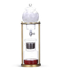 Top Shelf Tower Cold Brew Coffee Maker With Precision Control Valves And Hassle Free Glass Carafe smooth glass design and iced tea brewing