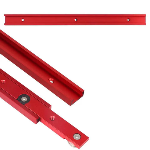 Badass 2 Pack Aluminum T Track 15.75 Inch 3/4 universal double cut design showing pre-drilled mounting holes and smooth glides.