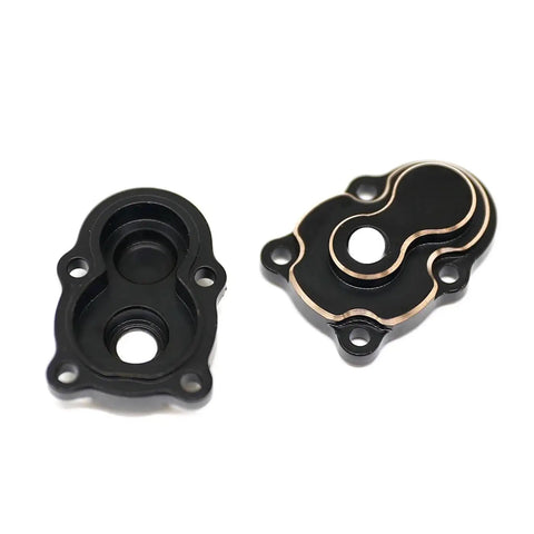 Tough As Nails Brass Front Rear Steering Cups And Knuckles With Portal Hub Carriers For Fms FCX24 1/24 Scale RC Crawlers close-up view