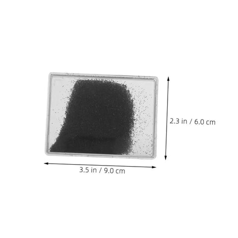 Magnetic Field Iron Powder Boxes for Science Experiments, clear box with iron filings, 9x6x0.8 cm, physics teaching tool.
