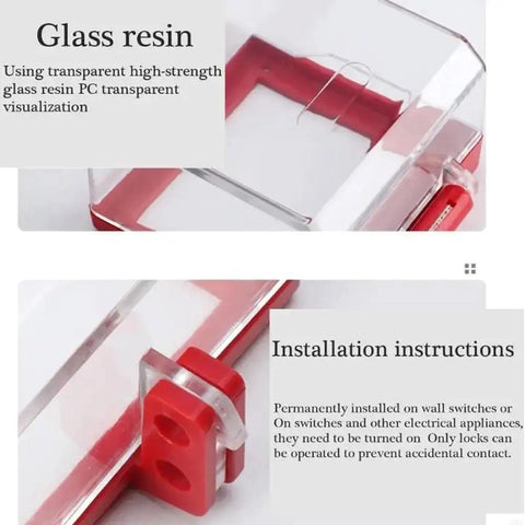 Emergency Stop Switch Cover for Industrial Equipment Transparent Push Button Protector made from durable PC material shown in close-up.
