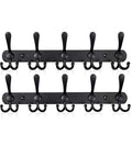 2 Pack Wall Mount Coat Rack Five Heavy Duty Hooks Solid Stainless Steel Build Built Different To Secure Hats Towels Robes