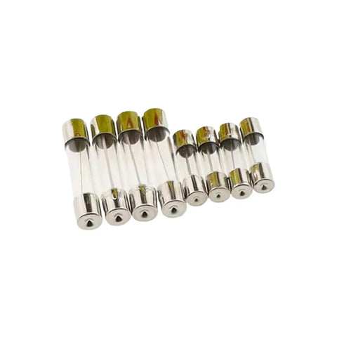 Assorted Glass Tube Fuse Kit With 5x20mm And 6x30mm Fast Blow Fuses 0.1A To 30A 100 Pieces Pro Grade High Temperature Resistant