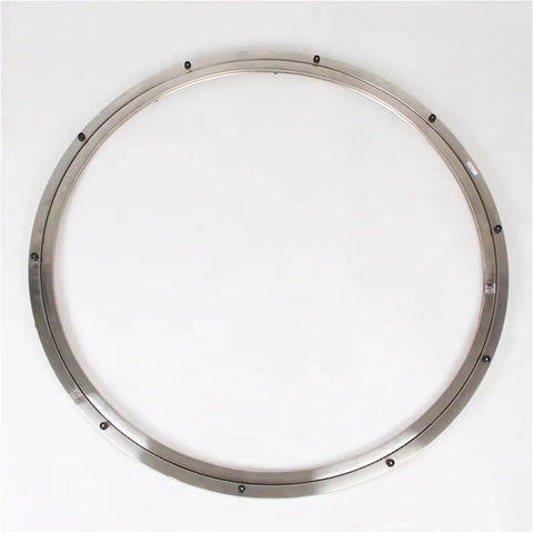 Stainless Steel Lazy Susan Turntable With 360 Degree Swivel Bearing For Kitchen And Dining Table 120 Cm Diameter on white background