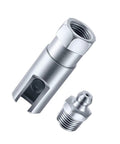 Push On Right Angle 90 Degree Grease Coupler For Auto Truck And Industrial Use With One Eighth Inch NPT Threads Slotted Grease Gun Coupler