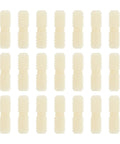100 Pack White Nylon Furniture Connector Pins With Threads On Both Ends For Wardrobes And Cupboards displayed in rows