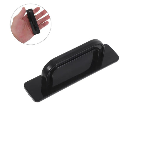 Self Adhesive Cabinet Handles No Drill Stick On Pulls For Drawers Wardrobe Glass Doors And Furniture Organization 5 Pairs Black