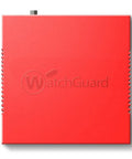 Robust Tabletop Firewall With Complete Five Year Security Bundle Providing Rock Solid Branch Office Coverage, red device front view.