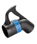 4 Inch Quick Change Dust Collector Handle with ergonomic long grip and angled polymer fitting for woodworking dust collection