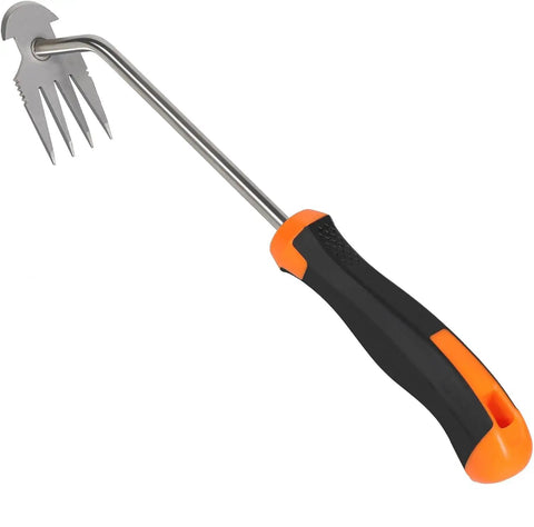 Weed Remover Tool With Rubber Handle Portable Garden Weeding Tool for Vegetable Gardens Backyards and Small Farms