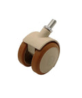 Threaded Stem Swivel Furniture Casters With Brakes For Easy Replacement 360 Degree Smooth Rolling On Quiet Rubber Wheels