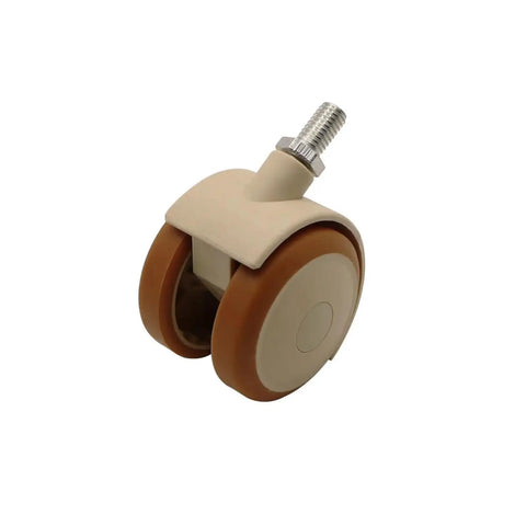 Threaded Stem Swivel Furniture Casters With Brakes For Easy Replacement 360 Degree Smooth Rolling On Quiet Rubber Wheels