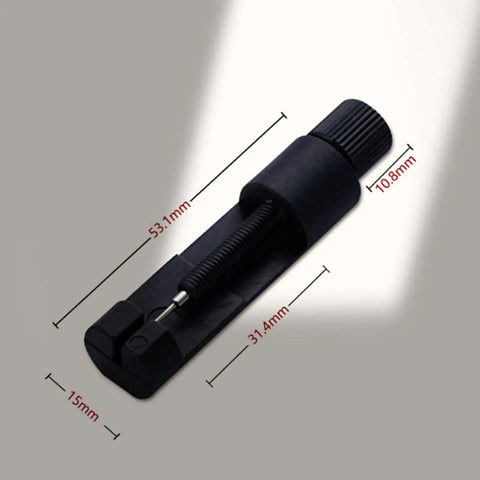Close-up of the Watch Link Removal Kit Adjustable Strap Tool And Spring Rod Remover with dimensions marked.