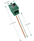 3 In 1 Soil Moisture Light And PH Tester For Garden Lawn Farm Care, All Purpose Gardening Tool Kit For Indoor Outdoor Use with size measurements